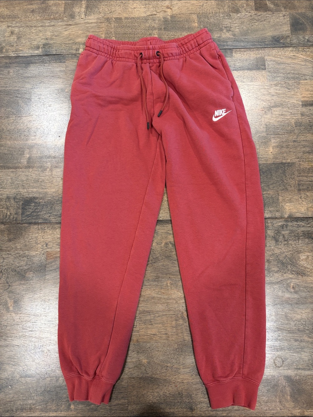 Nike Kids Red Jogger Sweatpants with White Logo